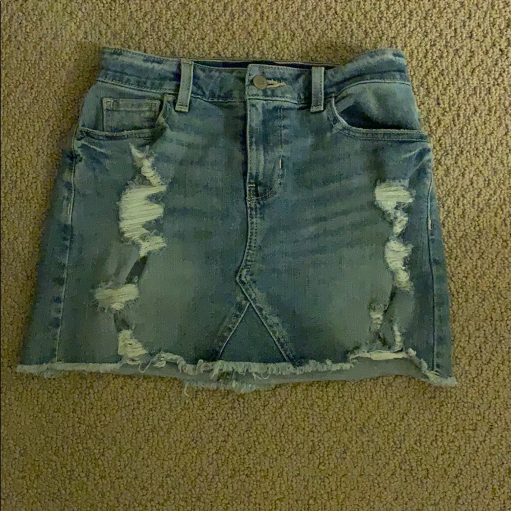 Ripped jean skirt - hollister